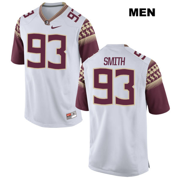 Men's NCAA Nike Florida State Seminoles #93 Justin Smith College White Stitched Authentic Football Jersey ZWP2769YA